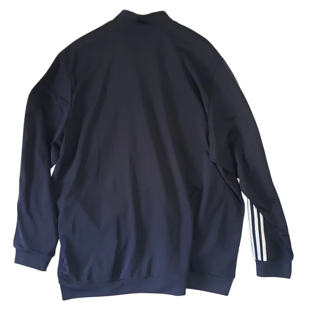 NWT Adidas Mens‎ Navy Blue Track Jacket Size 3XLT Athleisure Classic Casual